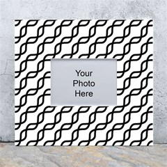 Diagonal Stripe Pattern White Wall Photo Frame 5  X 7  by Apen