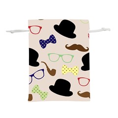 Moustache Hat Bowler Bowler Hat Lightweight Drawstring Pouch (s) by Apen