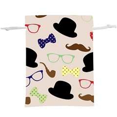 Moustache Hat Bowler Bowler Hat Lightweight Drawstring Pouch (xl) by Apen