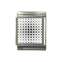 Square Diagonal Pattern Monochrome Italian Charm (13mm) by Apen