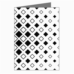 Square Diagonal Pattern Monochrome Greeting Card by Apen