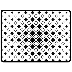 Square Diagonal Pattern Monochrome Fleece Blanket (large)