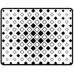 Square Diagonal Pattern Monochrome Fleece Blanket (medium) by Apen