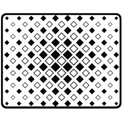 Square Diagonal Pattern Monochrome Two Sides Fleece Blanket (medium) by Apen