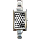 Pattern Floral Repeating Rectangle Italian Charm Watch Front