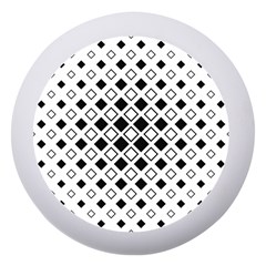 Square Diagonal Pattern Monochrome Dento Box With Mirror