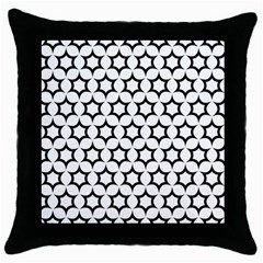 Pattern Star Repeating Black White Throw Pillow Case (Black)