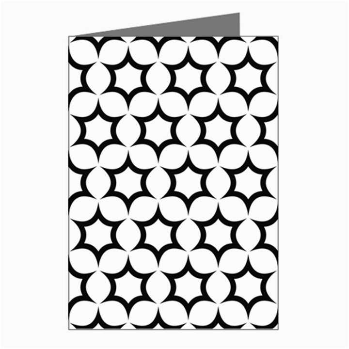 Pattern Star Repeating Black White Greeting Cards (Pkg of 8)