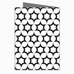 Pattern Star Repeating Black White Greeting Cards (Pkg of 8) Right