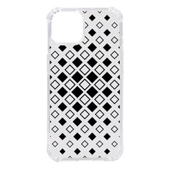 Square Diagonal Pattern Monochrome Iphone 14 Tpu Uv Print Case by Apen