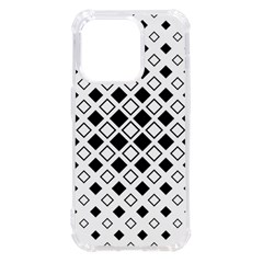 Square Diagonal Pattern Monochrome Iphone 14 Pro Tpu Uv Print Case by Apen