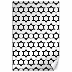 Pattern Star Repeating Black White Canvas 20  X 30  by Apen