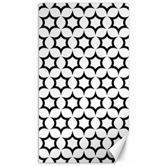 Pattern Star Repeating Black White Canvas 40  X 72  by Apen