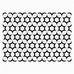 Pattern Star Repeating Black White Large Glasses Cloth (2 Sides) by Apen