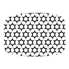 Pattern Star Repeating Black White Mini Square Pill Box by Apen