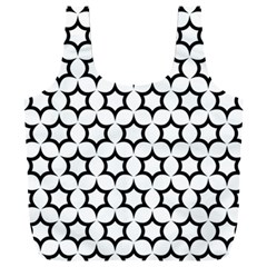 Pattern Star Repeating Black White Full Print Recycle Bag (XXXL)