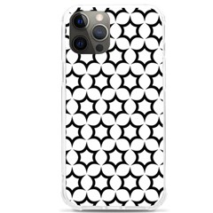 Pattern Star Repeating Black White iPhone 12 Pro max TPU UV Print Case