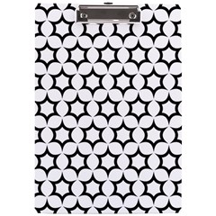 Pattern Star Repeating Black White A4 Acrylic Clipboard by Apen