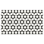 Pattern Star Repeating Black White Banner and Sign 7  x 4  Front