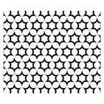 Pattern Star Repeating Black White Premium Plush Fleece Blanket (Small) 50 x40  Blanket Front