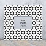 Pattern Star Repeating Black White White Wall Photo Frame 5  x 7  Front