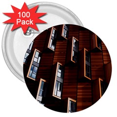 Abstract Architecture Building Business 3  Buttons (100 Pack)  by Amaryn4rt