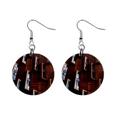 Abstract Architecture Building Business Mini Button Earrings by Amaryn4rt