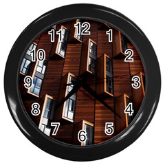 Abstract Architecture Building Business Wall Clock (black) by Amaryn4rt