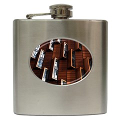 Abstract Architecture Building Business Hip Flask (6 Oz) by Amaryn4rt