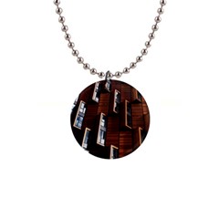 Abstract Architecture Building Business 1  Button Necklace by Amaryn4rt