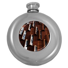 Abstract Architecture Building Business Round Hip Flask (5 Oz) by Amaryn4rt