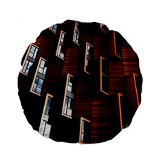 Abstract Architecture Building Business Standard 15  Premium Flano Round Cushions by Amaryn4rt