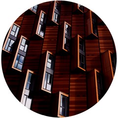 Abstract Architecture Building Business Uv Print Round Tile Coaster by Amaryn4rt