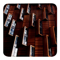 Abstract Architecture Building Business Square Glass Fridge Magnet (4 Pack) by Amaryn4rt