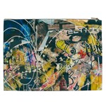 Art Graffiti Abstract Vintage Lines Cosmetic Bag (XXL) Back