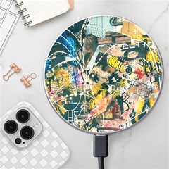 Art Graffiti Abstract Vintage Lines Wireless Fast Charger(white) by Amaryn4rt