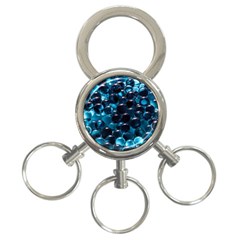 Blue Abstract Balls Spheres 3-ring Key Chain by Amaryn4rt