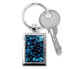 Blue Abstract Balls Spheres Key Chain (rectangle) by Amaryn4rt