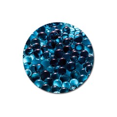 Blue Abstract Balls Spheres Magnet 3  (round) by Amaryn4rt