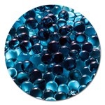 Blue Abstract Balls Spheres Magnet 5  (Round) Front