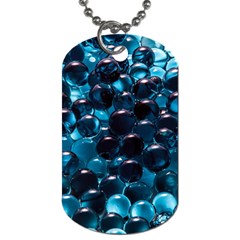 Blue Abstract Balls Spheres Dog Tag (one Side) by Amaryn4rt