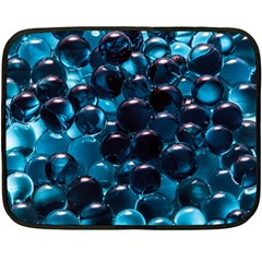 Blue Abstract Balls Spheres Fleece Blanket (mini) by Amaryn4rt