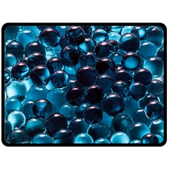 Blue Abstract Balls Spheres Two Sides Fleece Blanket (large) by Amaryn4rt