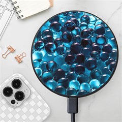 Blue Abstract Balls Spheres Wireless Fast Charger(black) by Amaryn4rt