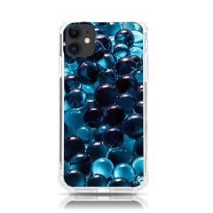 Blue Abstract Balls Spheres Iphone 11 Tpu Uv Print Case by Amaryn4rt