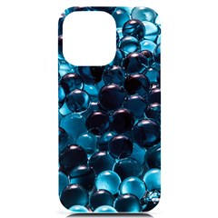 Blue Abstract Balls Spheres Iphone 14 Pro Max Black Uv Print Case by Amaryn4rt