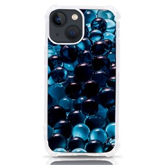 Blue Abstract Balls Spheres Iphone 13 Mini Tpu Uv Print Case by Amaryn4rt