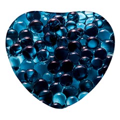 Blue Abstract Balls Spheres Heart Glass Fridge Magnet (4 Pack) by Amaryn4rt