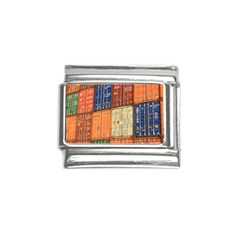 Blue White Orange And Brown Container Van Italian Charm (9mm) by Amaryn4rt