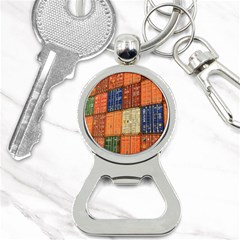 Blue White Orange And Brown Container Van Bottle Opener Key Chain by Amaryn4rt